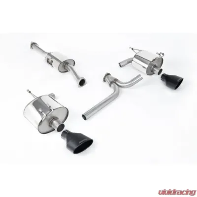 Milltek Twin-rear silencer with Cerakote Black Ovals Honda S2000 2.0 and 2.2 liter AP2 2004-2009 - SSXHO270