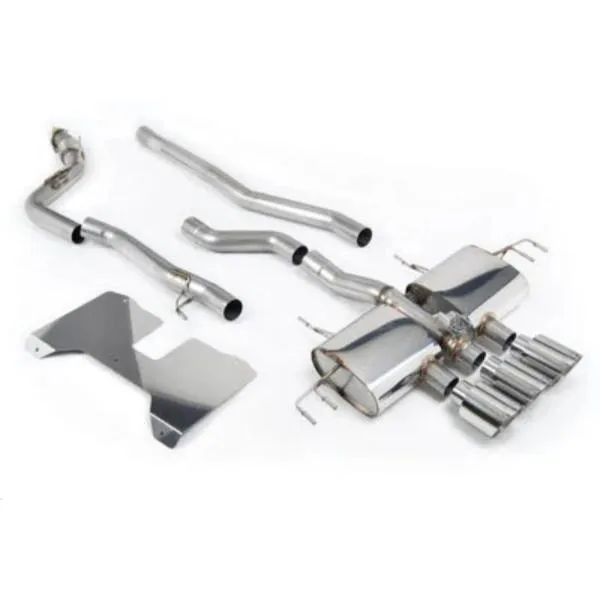 Milltek Non Resonated (Loudest) Non-Valved Catback w/ GT-115 Polished Trims Honda Civic Type-R 2022+ - SSXHO294