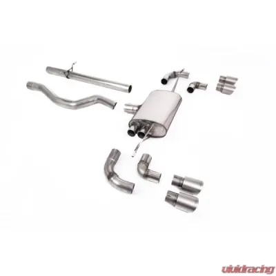 Milltek Cat-Back OPF/GPF Non-Resonated GT-90 Titanium Trims Land Rover Defender 110 2.0 2020-2023 - SSXLR137