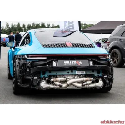 Milltek Rear Silencer Bypass Full Titanium Construction Porsche 992 3.0T Carrera S 2019-2023 - SSXPO156
