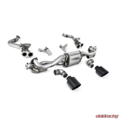 Milltek Cat-Back GPF/OPF Bypass Cerakote Black GT-115 Trims Porsche Cayman 718 GT4 4.0 2020-2023 - SSXPO163
