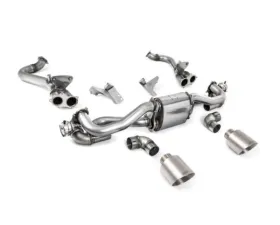 Milltek Cat-Back GPF/OPF Bypass Brushed Titanium GT-115 Trims Porsche Cayman 718 GT4 4.0 2020-2023