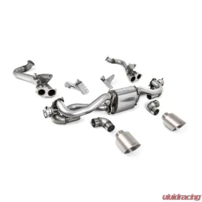 Milltek Cat-Back GPF/OPF Bypass Brushed Titanium GT-115 Trims Porsche Cayman 718 GT4 4.0 2020-2023 - SSXPO164