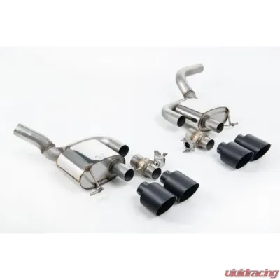 Milltek Valve Rear Silencers Cerakote Black GT-115 Trims Porsche Macan 2.9 V6 GTS | Turbo 2019-2023 - SSXPO177