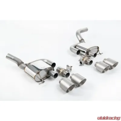 Milltek Valve Rear Silencers Brushed Titanium GT-115 Trims Porsche Macan 2.9 V6 GTS | Turbo 2019-2023 - SSXPO178