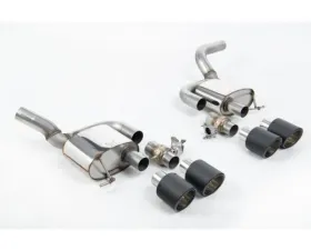 Milltek Valve Rear Silencers Carbon JET-115 Trims Porsche Macan 2.9 V6 GTS | Turbo 2019-2023