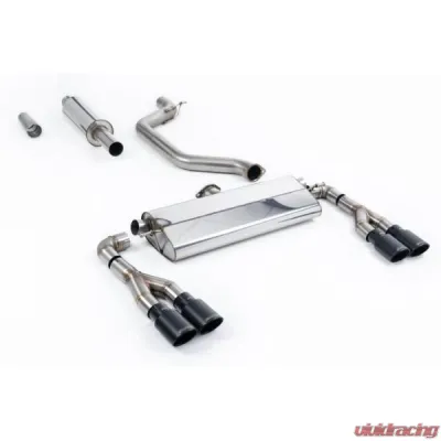 Milltek Cat-Back GPF/OPF 80mm Resonated Quad Cerakote Black Ovals Seat Leon Cupra Leon 2021-2023 - SSXSE260