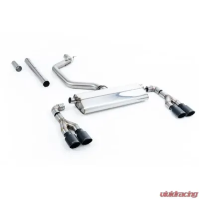 Milltek Cat-Back GPF/OPF 80mm Non-Resonated Quad Cerakote Black Ovals Seat Leon Cupra Leon 2021-2023 - SSXSE262