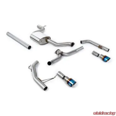 Milltek Cat-Back Non-Resonated (Louder) GT-100 Burnt Titanium Trims Volkswagen Jetta Mk7 2019-2023 - SSXVW606