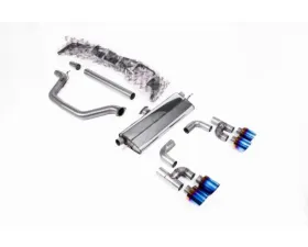 Milltek Cat Back Road+ with Burnt / Blue Titanium GT-115 Tips Volkswagen Golf MK8 GTI 2021-2023