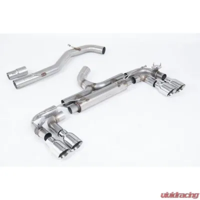 Milltek Cat-back Non resonated Loudest with GT-100 Polished Trims Volkswagen Golf Mk7 R 2.0 TSI 300PS 2014-2016 - SSXVW713