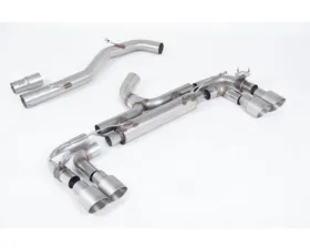 Milltek Cat-back Non resonated Loudest with GT100 Brushed Titanium Trims Volkswagen Golf Mk7 R 2.0 TSI 300PS 2014-2016