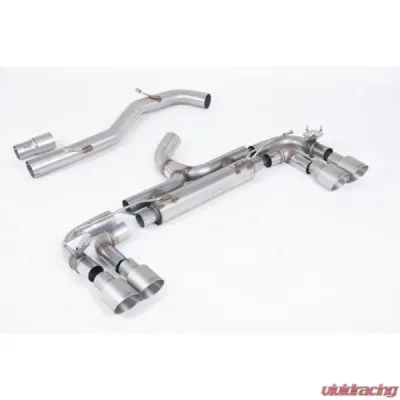 Milltek Cat-back Non resonated Loudest with GT100 Brushed Titanium Trims Volkswagen Golf Mk7 R 2.0 TSI 300PS 2014-2016 - SSXVW715