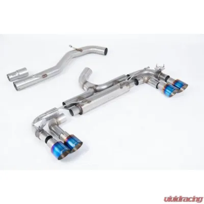 Milltek Cat-back Non resonated Loudest with GT100 Burnt/Blue Titanium Trims Volkswagen Golf Mk7 R 2.0 TSI 300PS 2014-2016 - SSXVW716