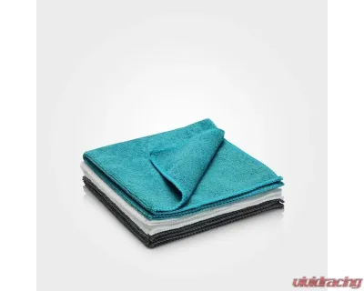 Milltek Pack of 3 Auto Finesse Detailing Work Cloths - High Absorbency Microfiber, 16"x16 - AFT039