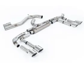 Milltek 80mm Non-Resonated Catback Exhaust with Polished Tips for Audi S3 2.0TFSI 2020-2026