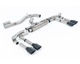 Milltek 80mm Non-Resonated Catback Exhaust with Cerakote Black Tips for Audi S3 2.0TFSI Quattro 2020-2026
