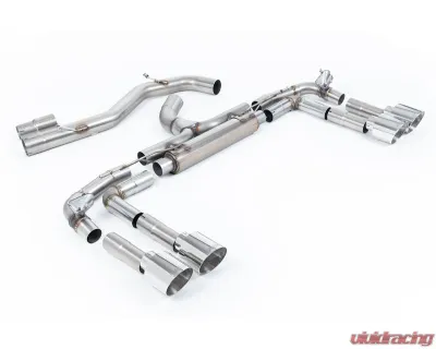 Milltek 80mm Non-Resonated Catback Exhaust with GT-115 Polished Tips for Audi S3 2.0TFSI 2020-2026 - SSXAU1019