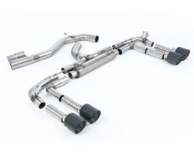 Milltek 80mm Non-Resonated Catback Exhaust with JET-115 Carbon Tips for Audi S3 2.0TFSI 2020-2026