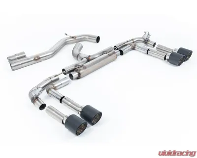 Milltek 80mm Non-Resonated Catback Exhaust with JET-115 Carbon Tips for Audi S3 2.0TFSI 2020-2026 - SSXAU1023