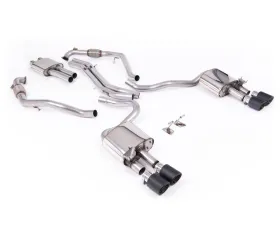 Milltek Resonated Catback Exhaust with Quad JET-100 Carbon Trims for Audi S5 B9 2017-2026