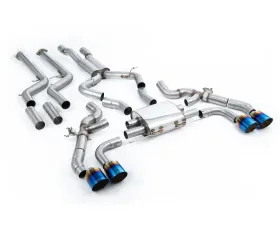 Milltek Downpipe with GT-115 Burnt Blue Titanium Trims for BMW X3 X3M X4 X4M Comp 2022-2026