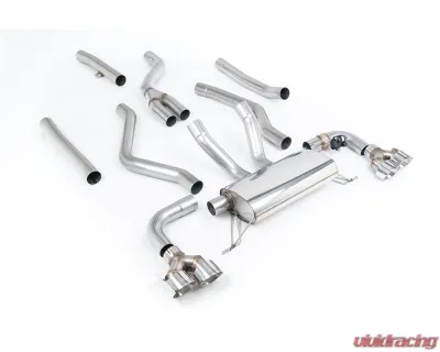 Milltek Catback Exhaust System with Quad GT-100 Polished Trims for BMW 3 Series G20 M340i 2021-2026 - SSXBM1273