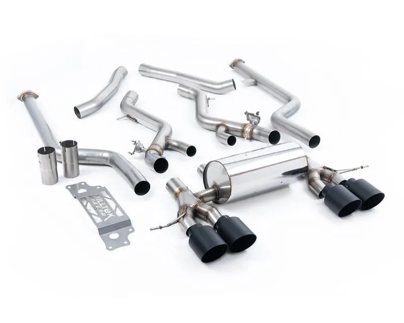 Milltek Non-Resonated Catback System with GT-115 Cerakote Black Trims BMW 2 Series M2 Coupe G87 S58 NAS Non-OPF | GPF Models 2023-2026 - SSXBM1307
