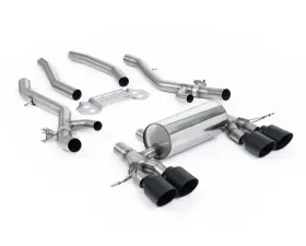 Milltek Secondary Catback System with Centre Resonator Bypass & GT-115 Black Trims for BMW 3 | 4 Series G80 | G82 M3 | M3 Competition S58 2020-2026