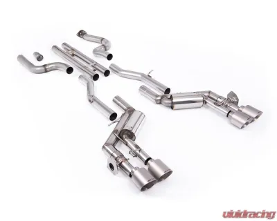 Milltek H-Pipe Valved Catback Exhaust System for Chevrolet Camaro SS 6.2L V8 2016-2024 with Quad 4.5" Titanium Tips - SSXCH102