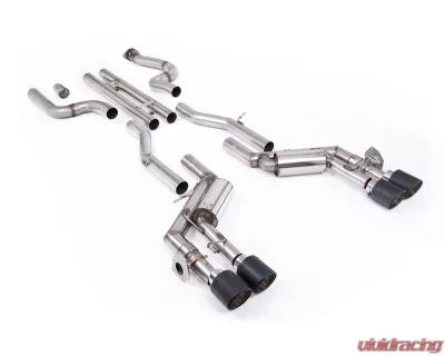 Milltek H-Pipe Valved Catback Exhaust System for Chevrolet Camaro SS 6.2L V8 2016-2024, Quad Carbon Tips - SSXCH104