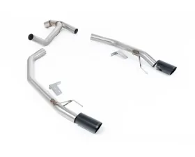 Milltek Twin Outlet Axleback Exhaust Ford Ranger 2.0TDCI 205PS Bi-Turbo Diesel 2022-2026 Cerakote Black Tips