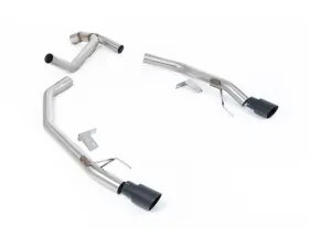 Milltek Twin Outlet Axleback Exhaust with GT-90 Cerakote Black Tips for Ford Ranger 2.0TDCI 2022-2026