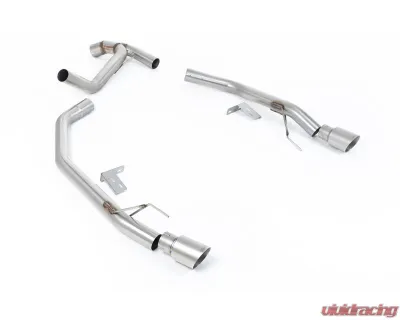 Milltek Twin Outlet Axleback Exhaust with GT-90 Brushed Titanium Tips for Ford Ranger 2.0TDCI 205PS 2022-2026 - SSXFD445
