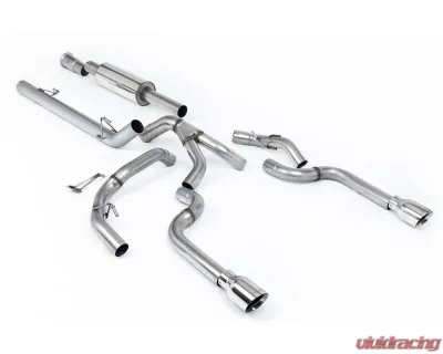 Milltek Dual Outlet Catback Exhaust for Ford F-150 SuperCrew 3.5 | 5.0 V6 | V8 EcoBoost 2021-2026, Road Resonated, 2 x GT-100 Polished Tips - SSXFD476