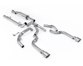 Milltek Dual Outlet Catback Exhaust for Ford F-150 SuperCrew 3.5 | 5.0 V6 | V8 EcoBoost 2021-2026, Road Resonated, 2 x GT-100 Brushed Titanium Tips