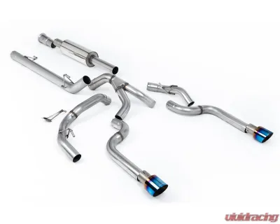 Milltek Dual Outlet Catback Exhaust for Ford F-150 SuperCrew 2021-2026, 3.5/5.0 V6/V8, Titanium Tips - SSXFD479