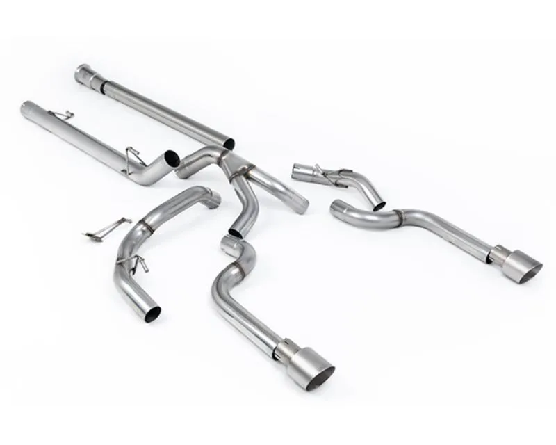 Milltek Dual Outlet Non Tremor Model Non-Resonated Catback with 2x GT-100 Brushed Titanium Tip Ford F-150 SuperCrew 5.5ft Bed 3.5 V6 EcoBoost 2021-2026 - SSXFD482
