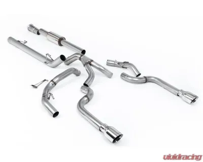 Milltek Dual Outlet Resonated Catback Exhaust for 2021-2026 Ford F-150 SuperCrew 3.5 V6 EcoBoost with 2 x GT-100 Polished Tips - SSXFD488