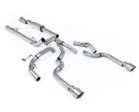 Milltek Dual Outlet Race Part Resonated Catback Exhaust for Ford F-150 SuperCrew 2021-2026, 2 x GT-100 Brushed Titanium Tips