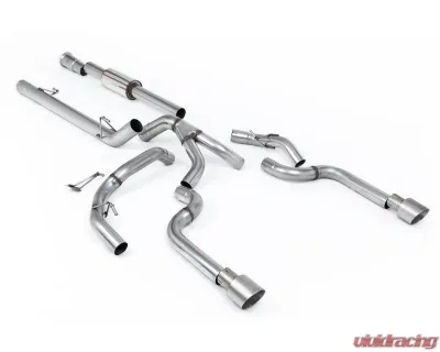 Milltek Dual Outlet Race Part Resonated Catback Exhaust for Ford F-150 SuperCrew 2021-2026, 2 x GT-100 Brushed Titanium Tips - SSXFD490