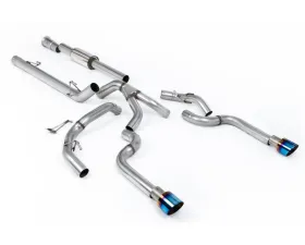 Milltek Dual Outlet Resonated Catback Exhaust for Ford F-150 SuperCrew 3.5 V6 2021-2026 with 2 x GT-100 Burnt Titanium Tips