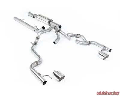 Milltek Dual Outlet Road Resonated Exhaust with GT-115 Polished Tips for Ford F-150 SuperCrew 2021-2026 - SSXFD492