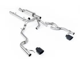 Milltek Dual Outlet Road Resonated Exhaust with GT-115 Cerakote Black Tips for Ford F-150 SuperCrew 2021-2026 V6/V8 EcoBoost