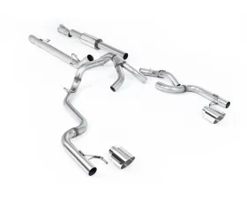 Milltek Dual Outlet Race Part Resonated Exhaust with GT-115 Polished Tips for 2021-2026 Ford F-150 SuperCrew 5.0L V8 EcoBoost