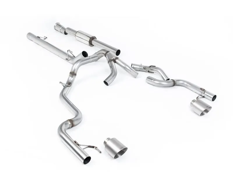 Milltek Dual Outlet Race Part Resonated with GT-115 Brushed Titanium Tips Ford F-150 SuperCrew 5.0L V8 EcoBoost 2021-2026 - SSXFD502