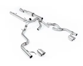 Milltek Dual Outlet Race Part Resonated Exhaust for 2021-2026 Ford F-150 5.0L V8 EcoBoost, GT-115 Brushed Titanium Tips