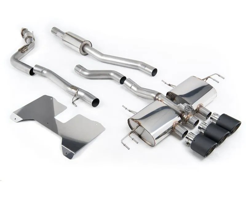 Milltek Road+ Part Resonated Valved Catback with JET-115 Carbon Fiber Trims Honda | Acura Civic Type R FL5 2.0 i-VTEC Both OPF | GPF & Non OPF | GPF Models 2022-2026 - SSXHO280