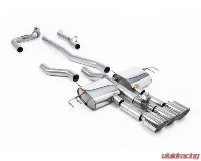 Milltek Non-Resonated Catback Exhaust Honda Acura Integra Type S DE5 2023-2026, 3 x GT-115 Trims - SSXHO305