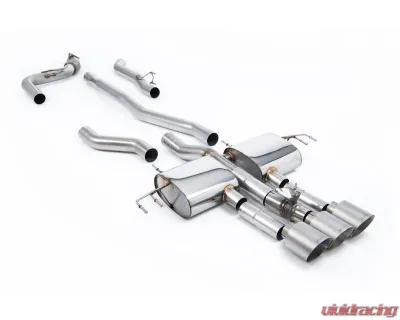 Milltek Non-Resonated Catback Exhaust for 2023-2026 Honda Acura Integra Type S DE5 2.0 Turbo with 3 x GT-115 Brushed Titanium Trims - SSXHO307